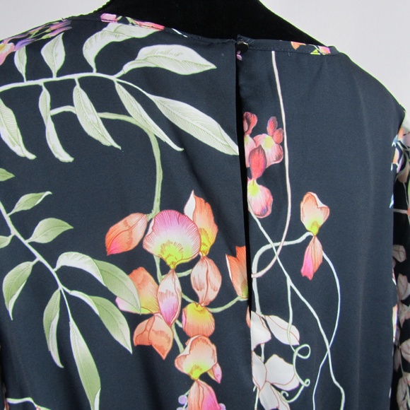 City Chic Dress Cold Shoulder Blue Floral Size 18W - Picture 6 of 8